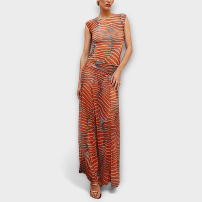 Phoenix - Schimmernder Wellen Mesh Bodysuit
