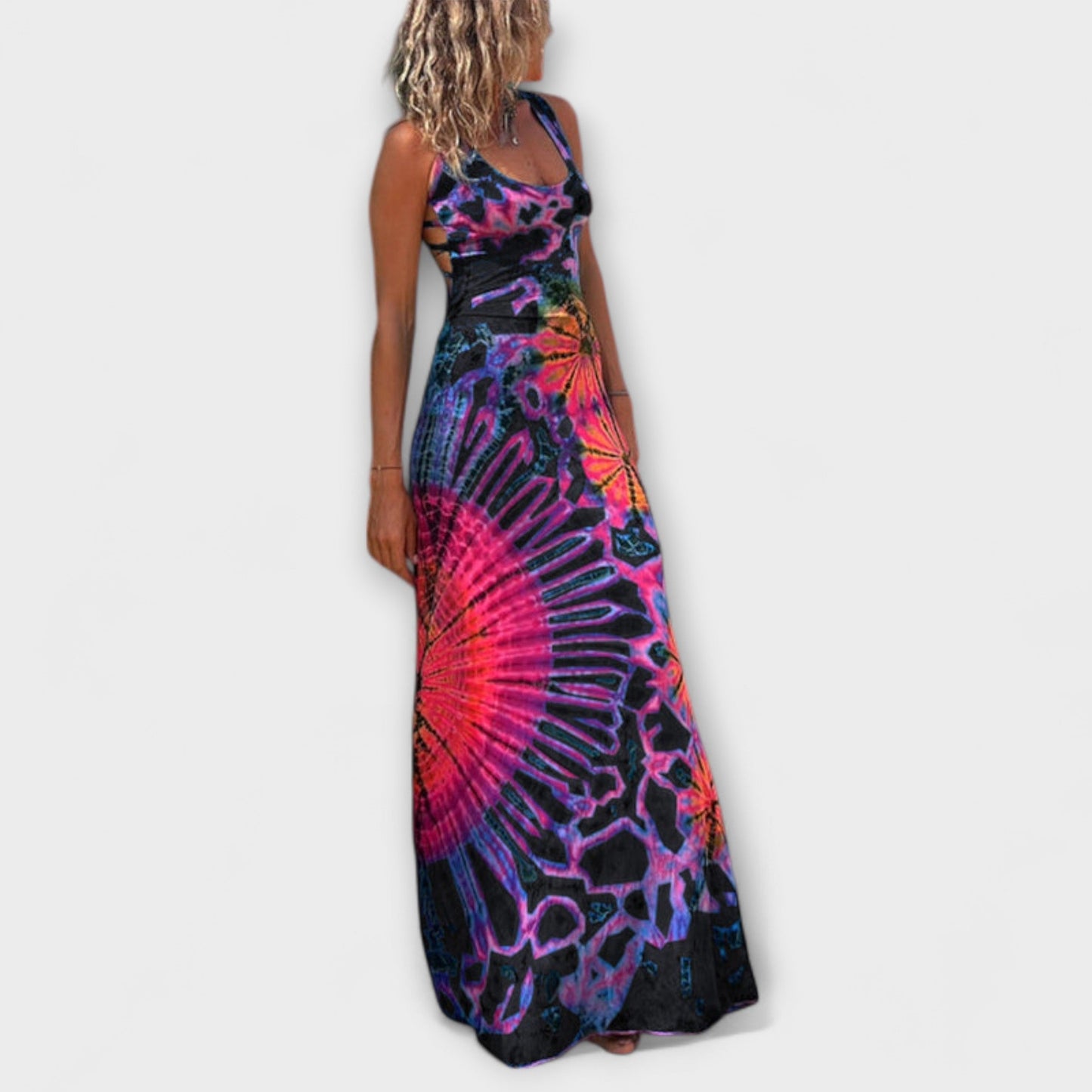 Elisabeth - La Bamba Maxikleid mit Tie-Dye-Print