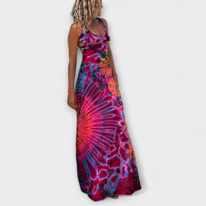 Elisabeth - La Bamba Maxikleid mit Tie-Dye-Print