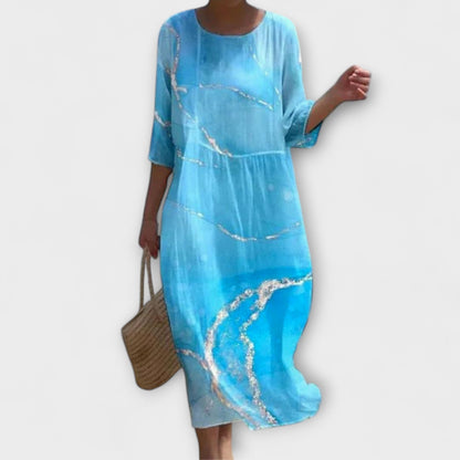 Anka - Stilvolles Floral-Maxikleid 