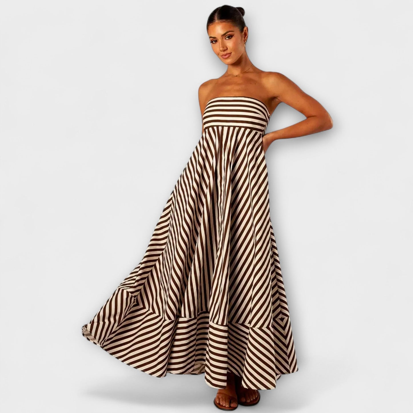 Sibylle - Nocturnal Charm Rüsch Maxikleid 