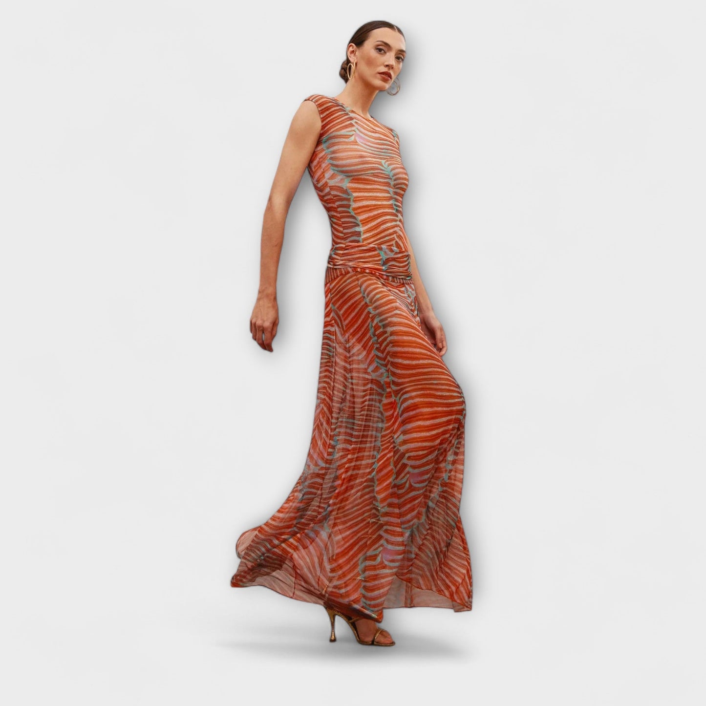 Phoenix - Schimmernder Wellen Mesh Bodysuit