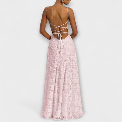 Ragna - Elegantes Jacquard-Maxikleid