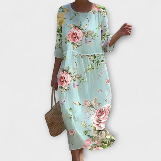 Anka - Stilvolles Floral-Maxikleid 
