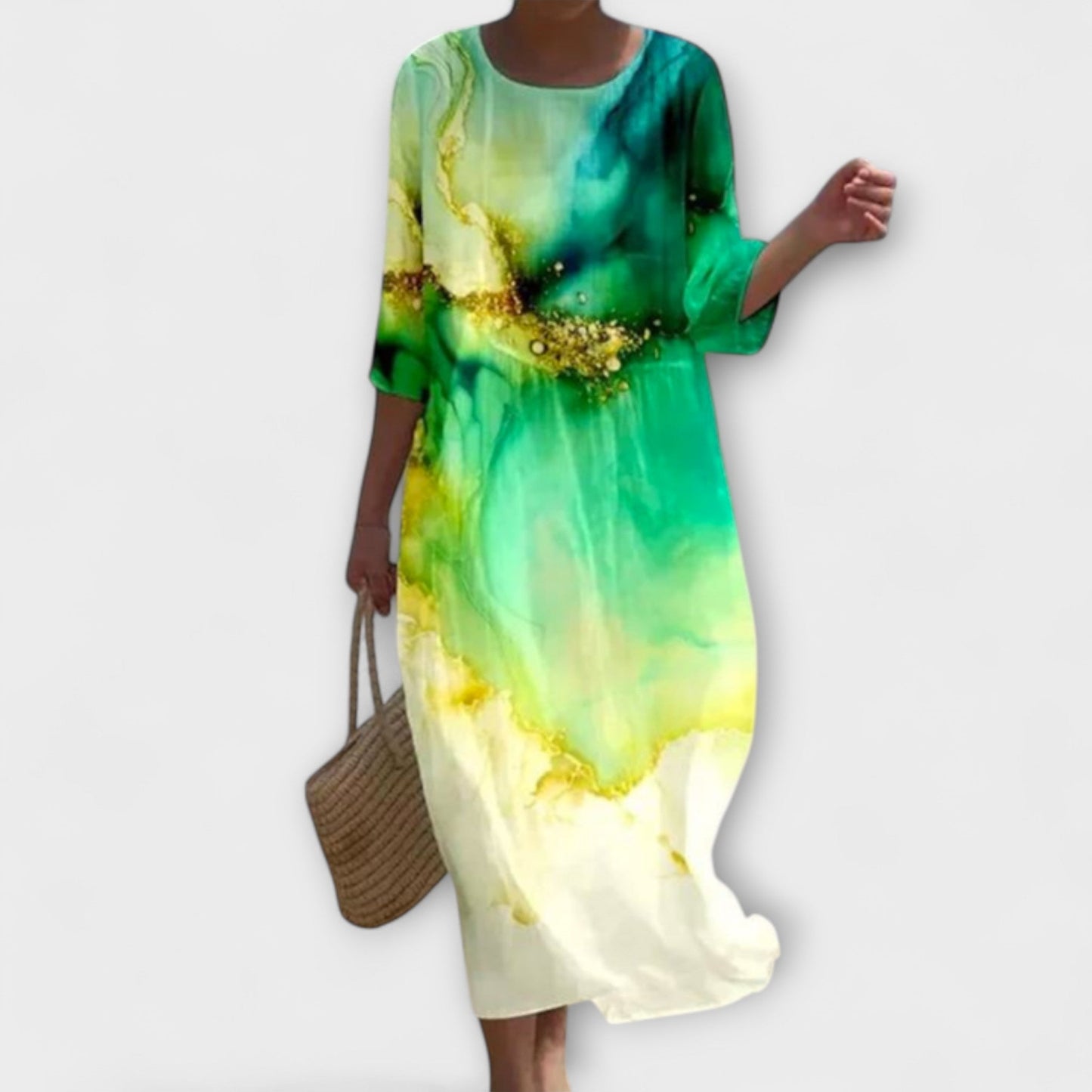 Anka - Stilvolles Floral-Maxikleid 