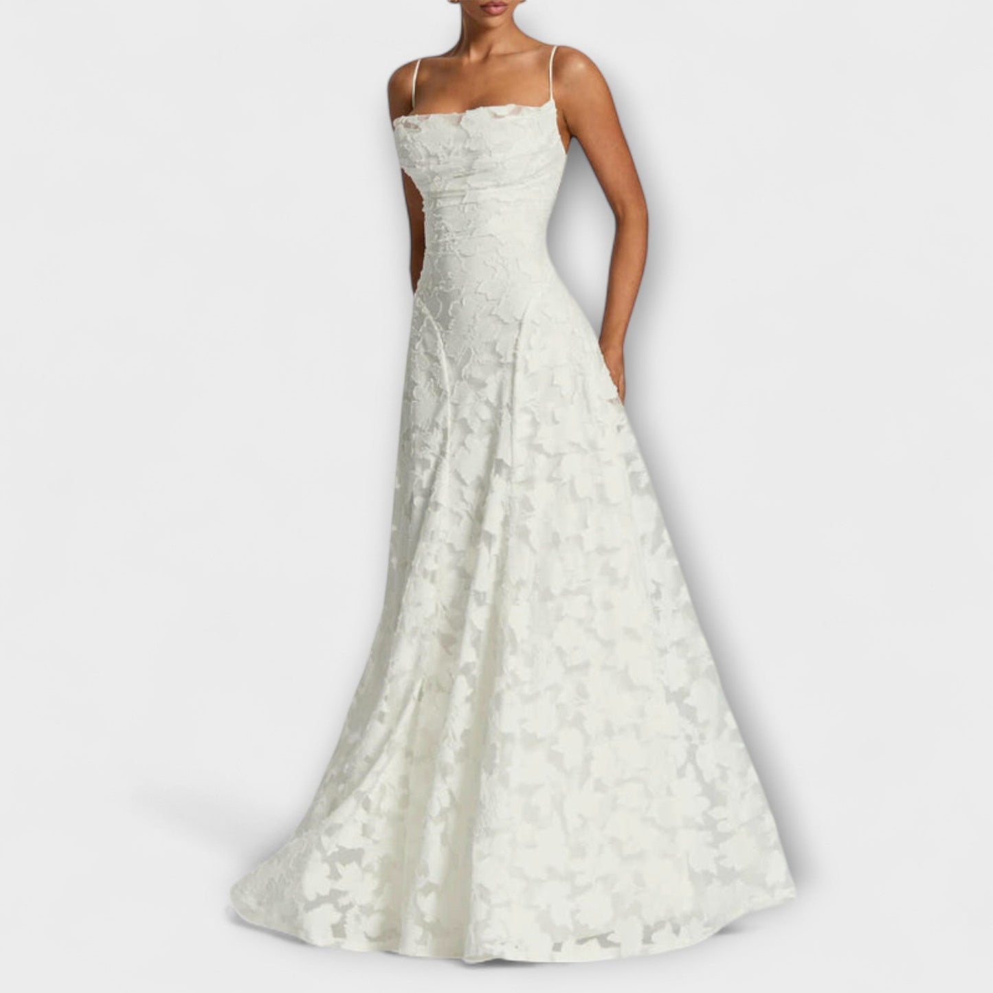 Ragna - Elegantes Jacquard-Maxikleid