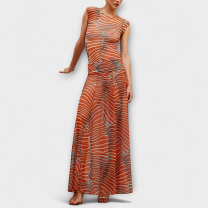 Phoenix - Schimmernder Wellen Mesh Bodysuit