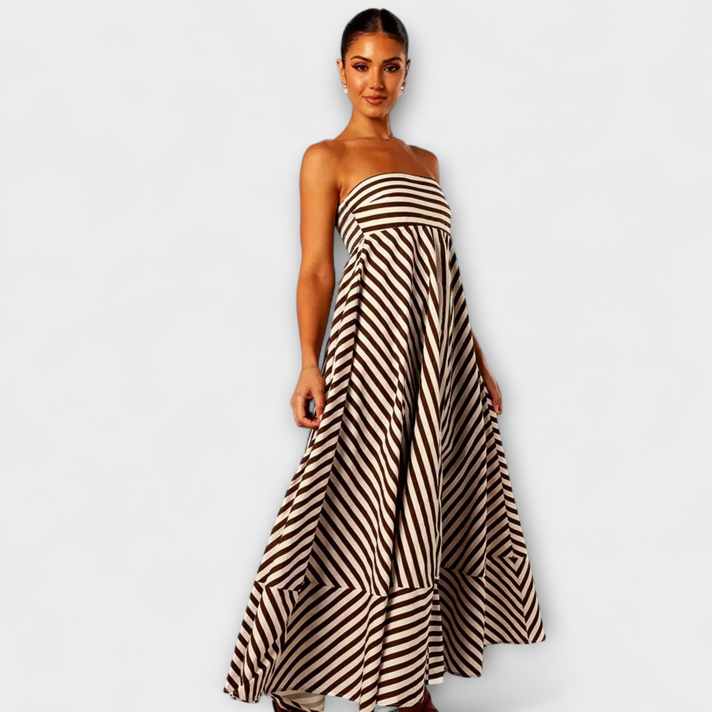 Sibylle - Nocturnal Charm Rüsch Maxikleid 