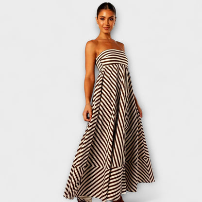 Sibylle - Nocturnal Charm Rüsch Maxikleid 