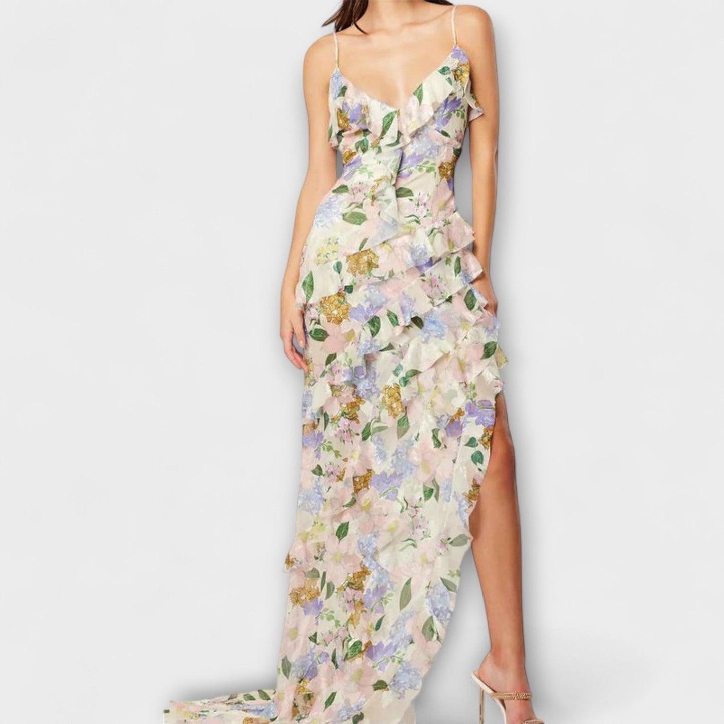 Luise - Rüschenkleid mit Trägerdruck 