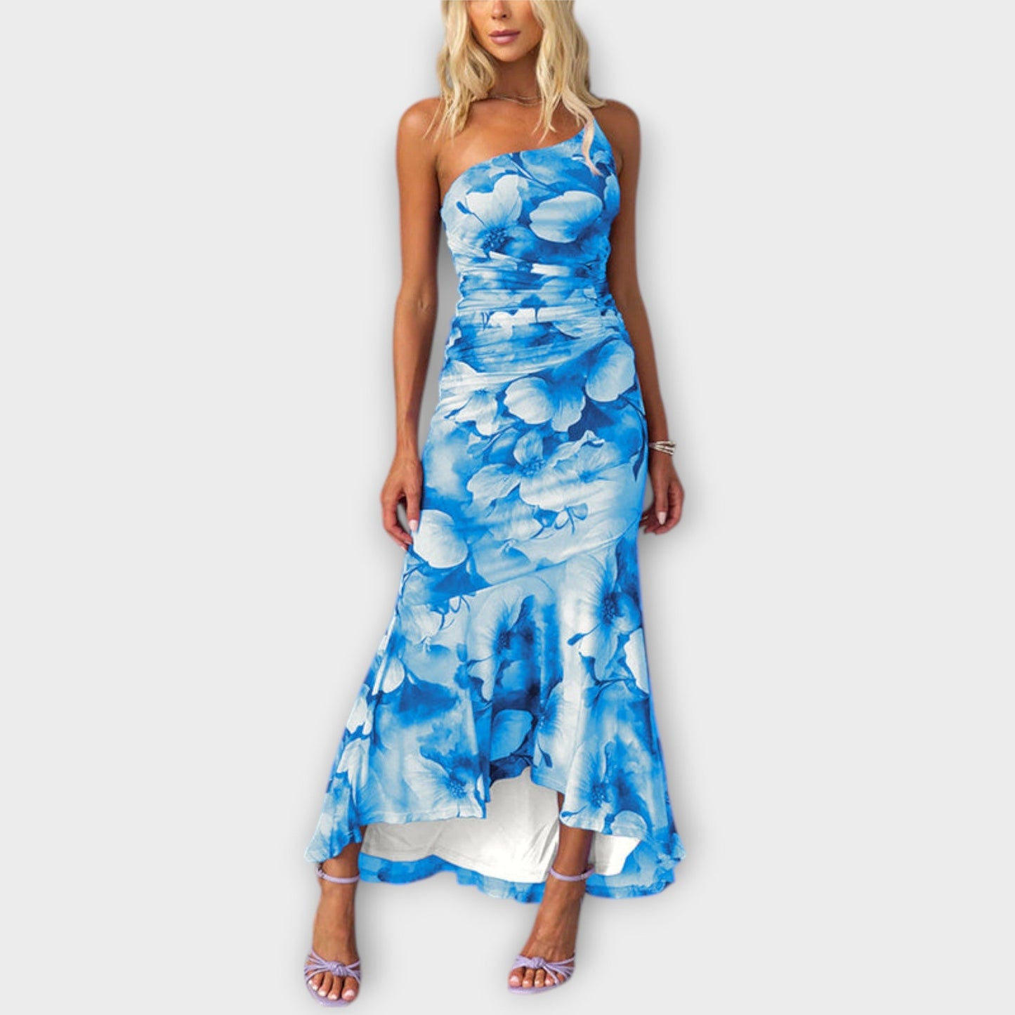 Heike - Maxikleid mit einseitiger Raffung 