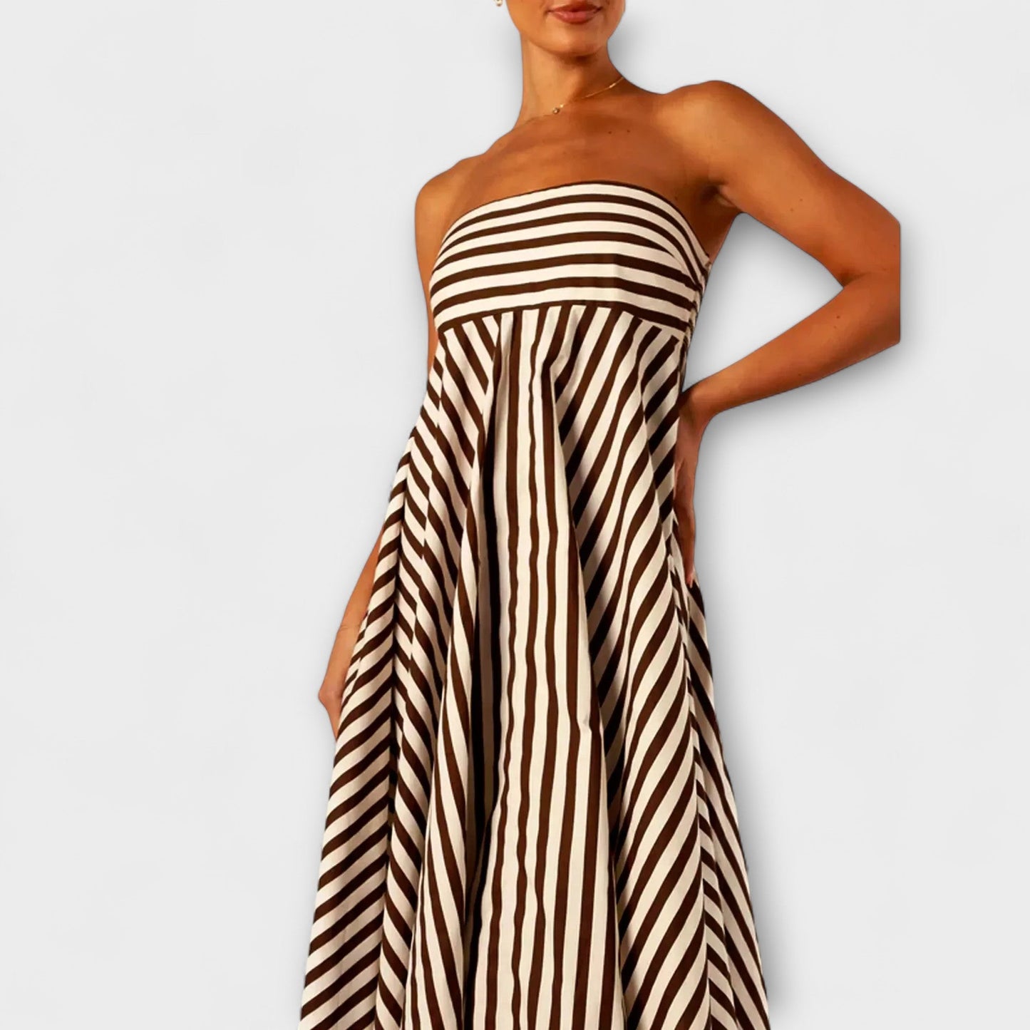 Sibylle - Nocturnal Charm Rüsch Maxikleid 