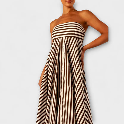 Sibylle - Nocturnal Charm Rüsch Maxikleid 
