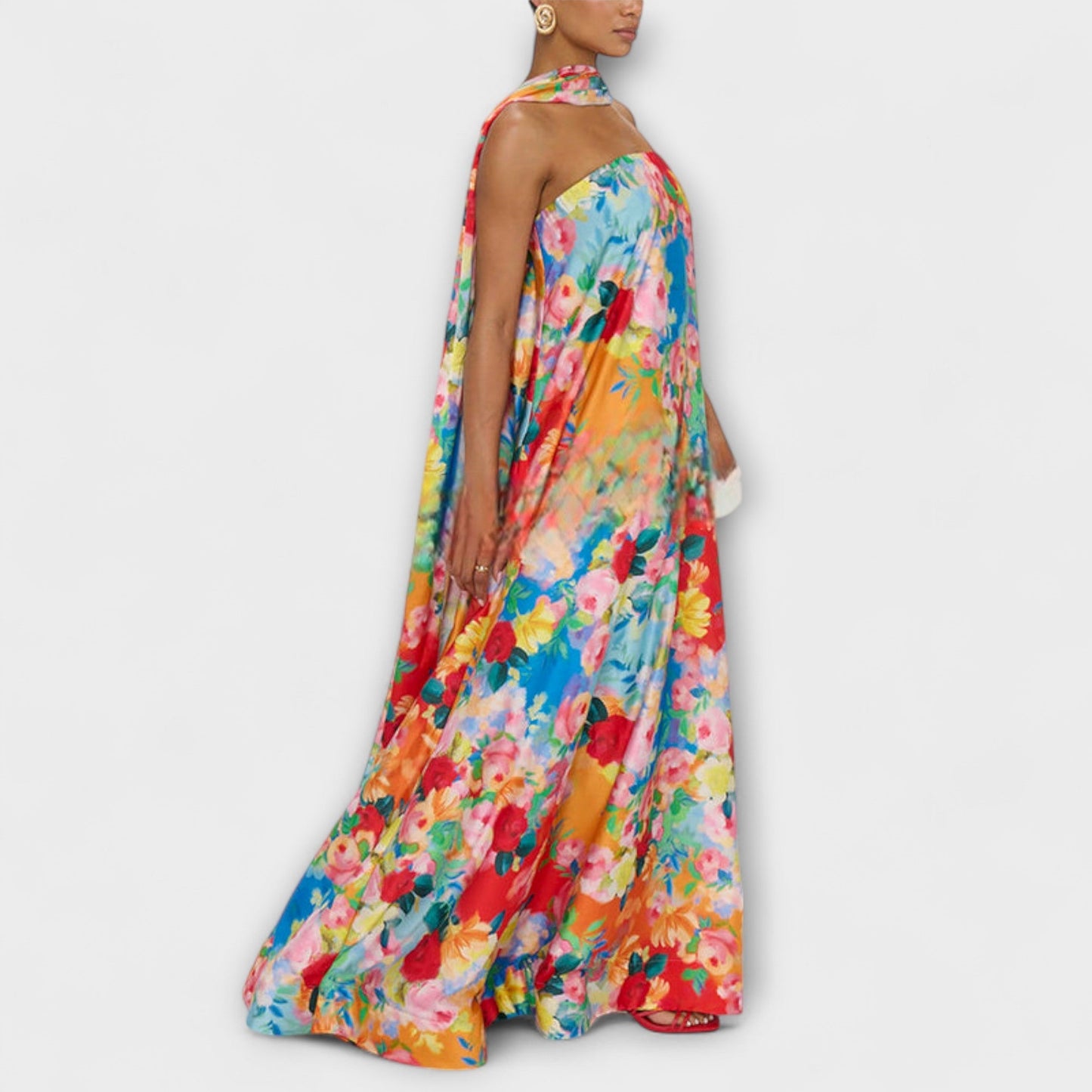 Selma – Off-Shoulder-Maxikleid mit Blumenmuster 
