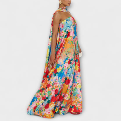 Selma – Off-Shoulder-Maxikleid mit Blumenmuster 