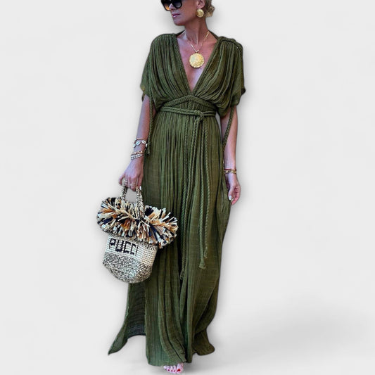 Iduna - Kimono-Maxikleid im griechischen Stil
