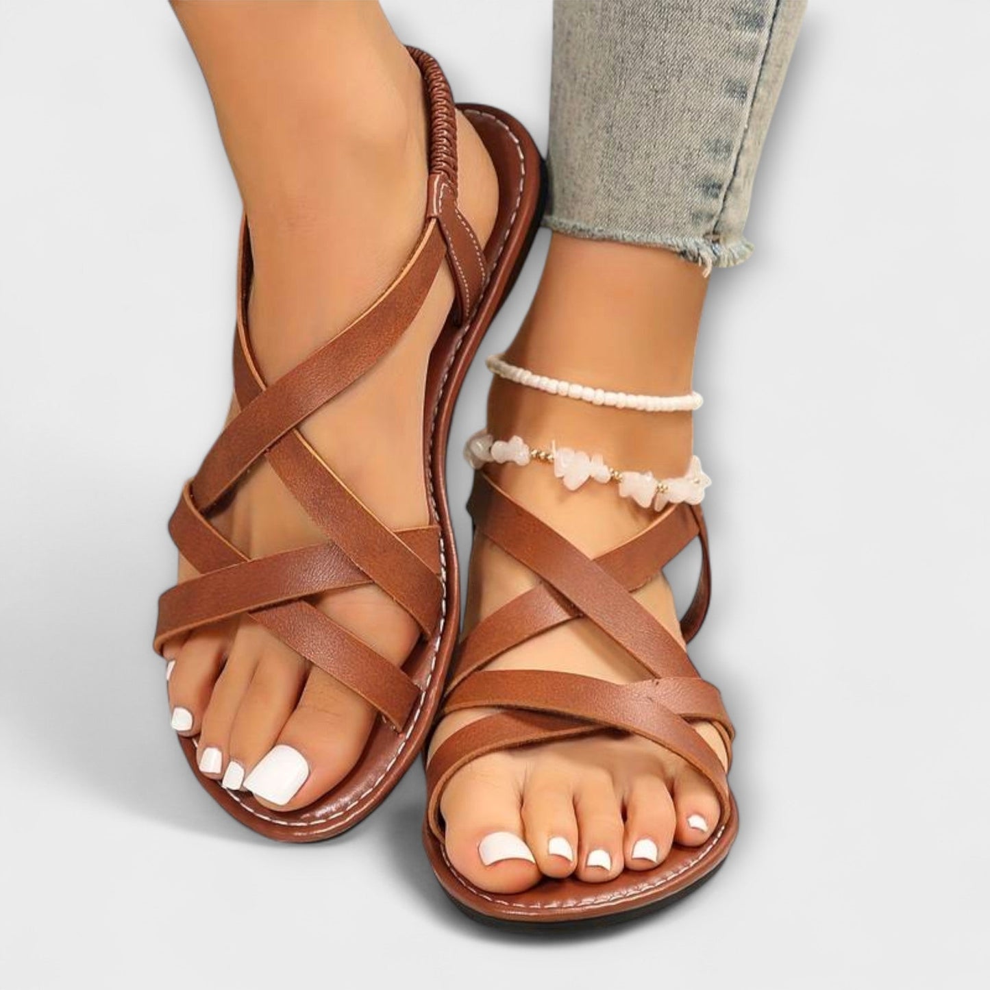 Carola - Damen Sandalen mit leichten Kreuzriemen 