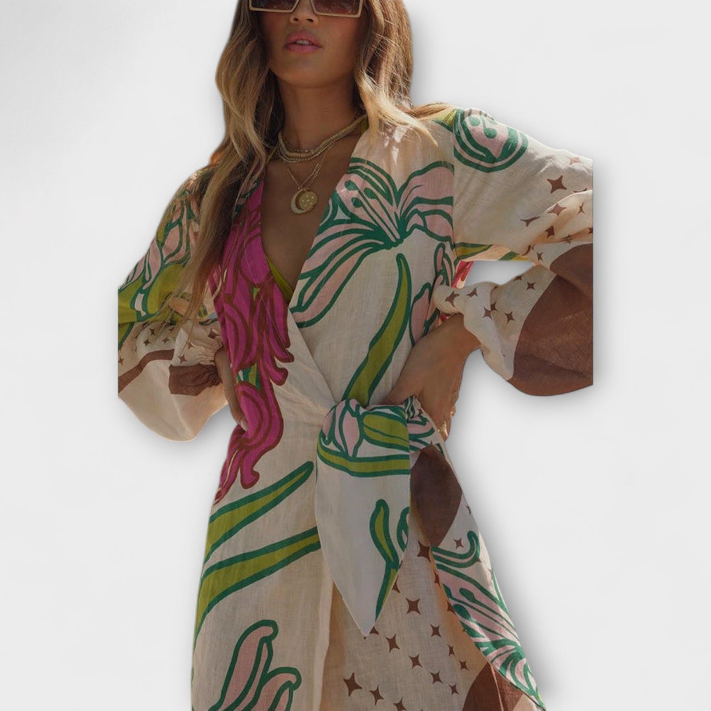 Margot - Bindetunika Maxikleid 