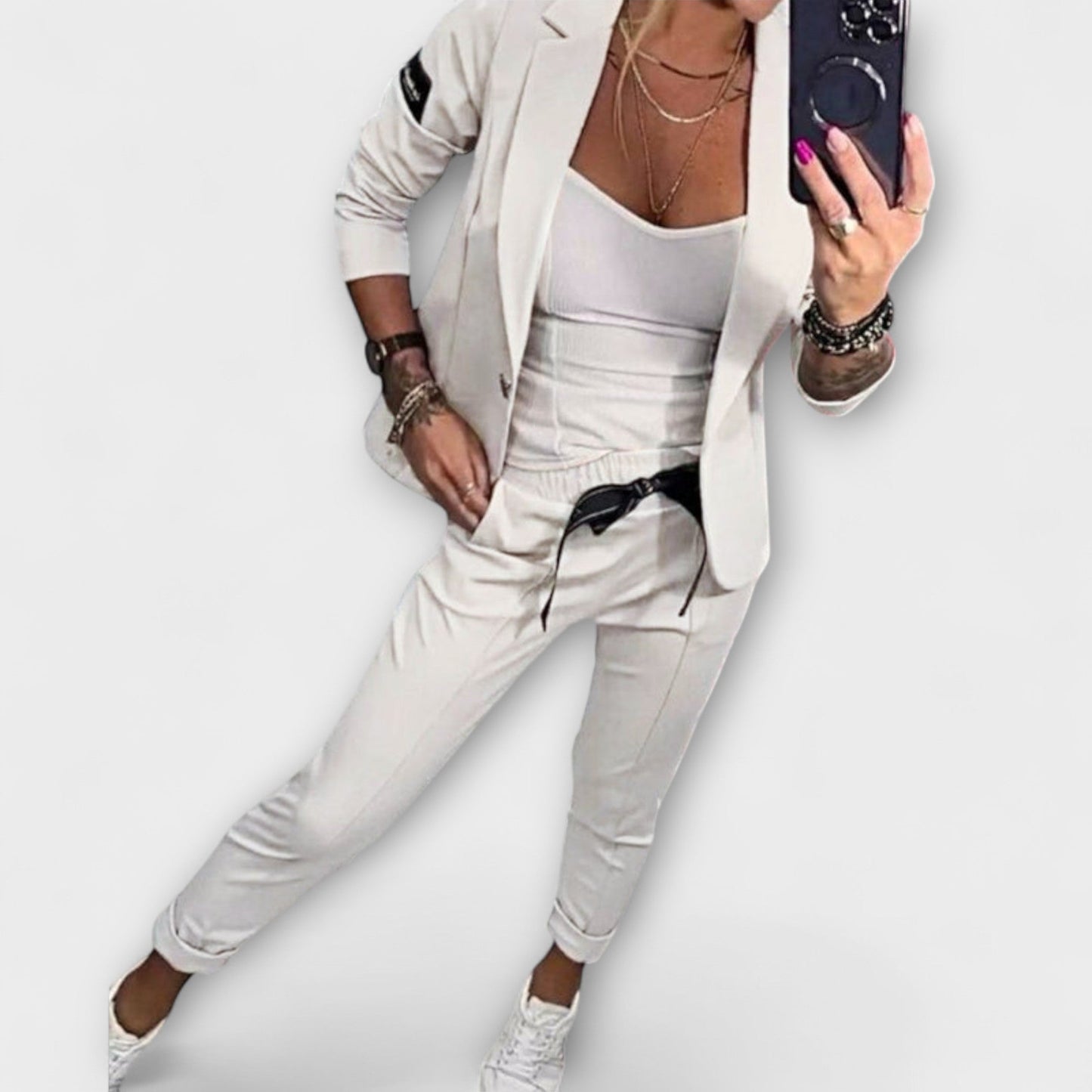 Katharina - Koordiniertes Set aus Top, Jacke und Hose