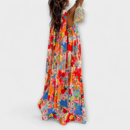 Selma – Off-Shoulder-Maxikleid mit Blumenmuster 