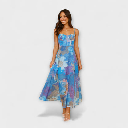 Heidrun - Blumendruck-Trägerkleid für Damen - Stilvoll und Verführerisch