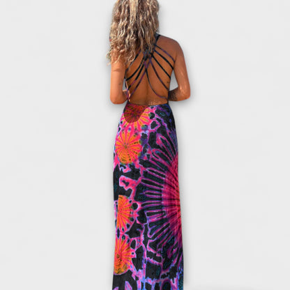 Elisabeth - La Bamba Maxikleid mit Tie-Dye-Print