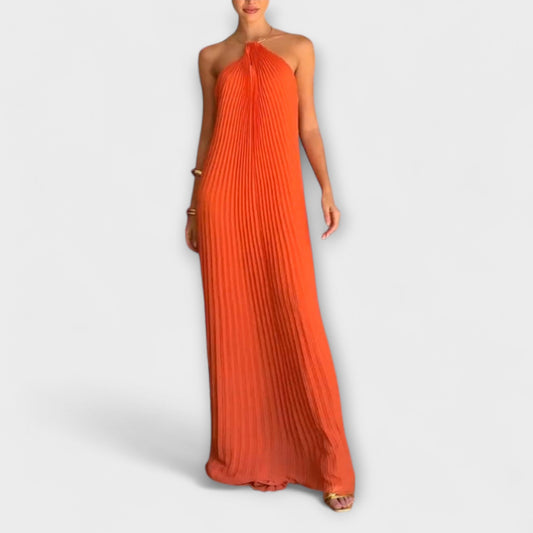 Hildegard - Schickes Kleid mit Plissee-Ausschnitt 