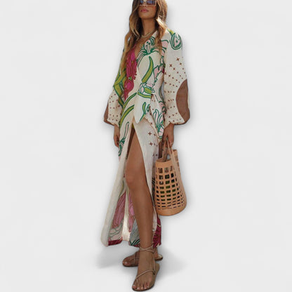 Margot - Bindetunika Maxikleid 