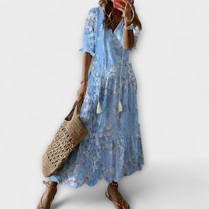 Felicity – Damen Bohemian Sommerkleid mit fließender Silhouette 