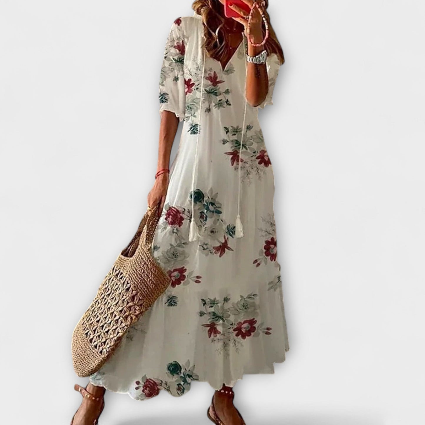 Felicity – Damen Bohemian Sommerkleid mit fließender Silhouette 