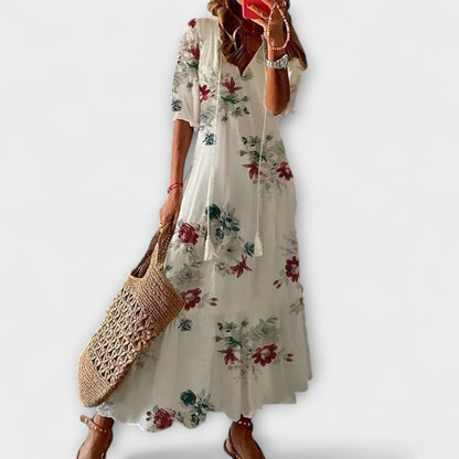 Felicity – Damen Bohemian Sommerkleid mit fließender Silhouette 