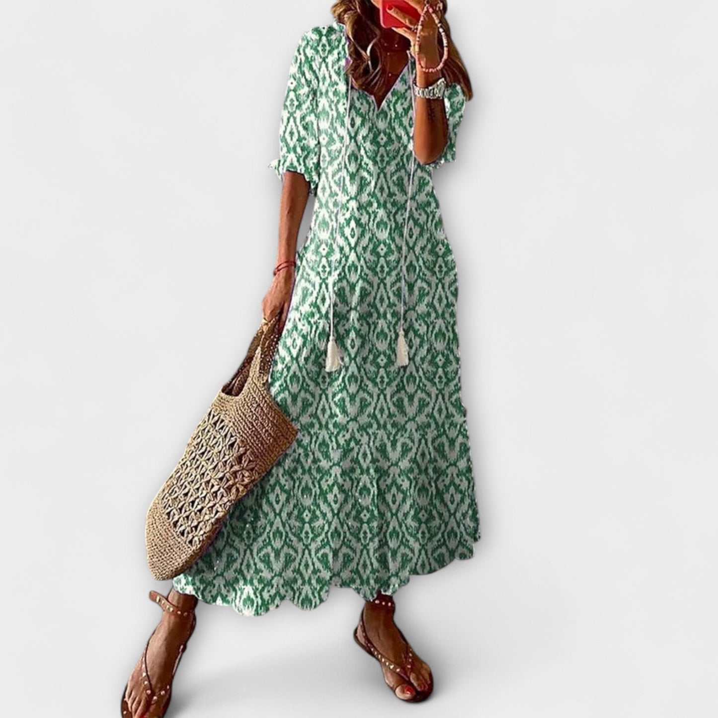 Felicity – Damen Bohemian Sommerkleid mit fließender Silhouette 