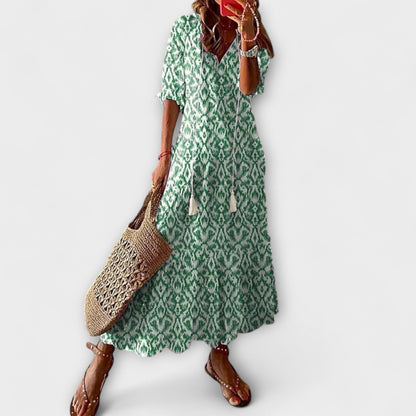 Felicity – Damen Bohemian Sommerkleid mit fließender Silhouette 