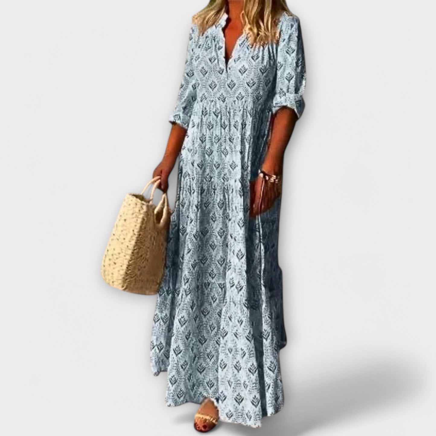 Lene - Stilvolles und bequemes Frühlings Maxikleid 