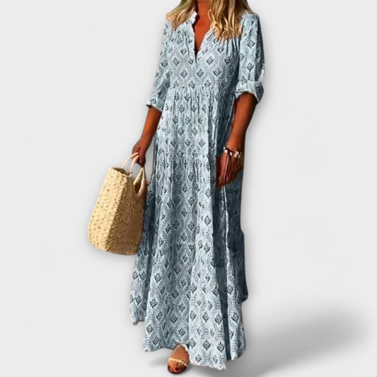 Lene - Stilvolles und bequemes Frühlings Maxikleid 
