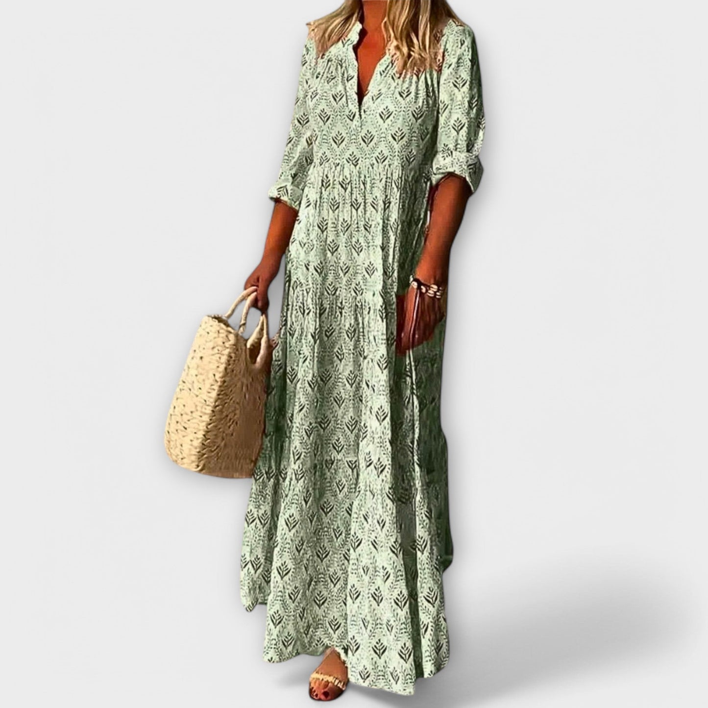 Lene - Stilvolles und bequemes Frühlings Maxikleid 