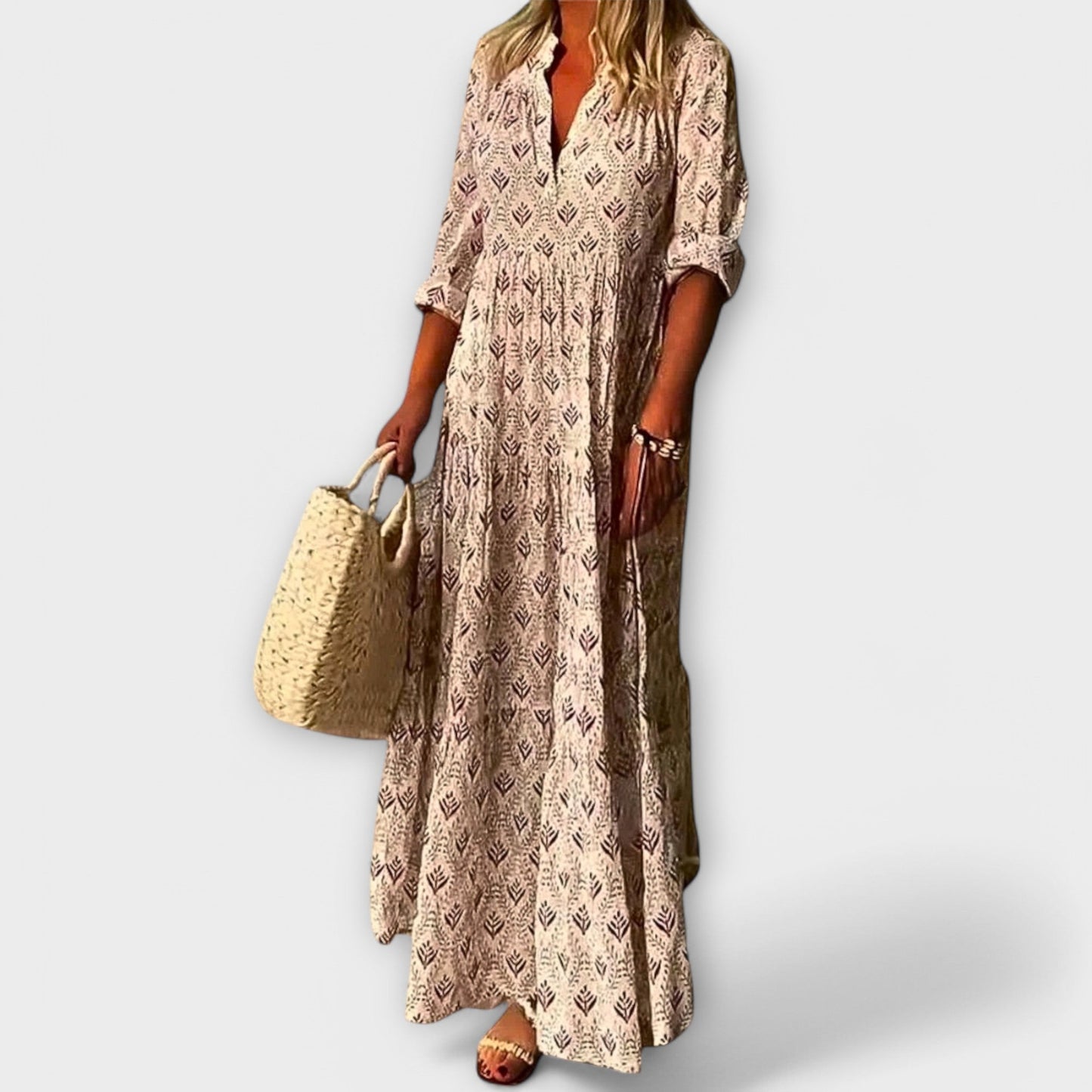 Lene - Stilvolles und bequemes Frühlings Maxikleid 