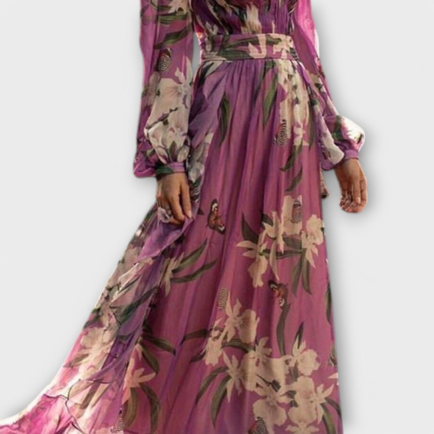 Frieda - Hochwertiges elegantes Maxikleid 