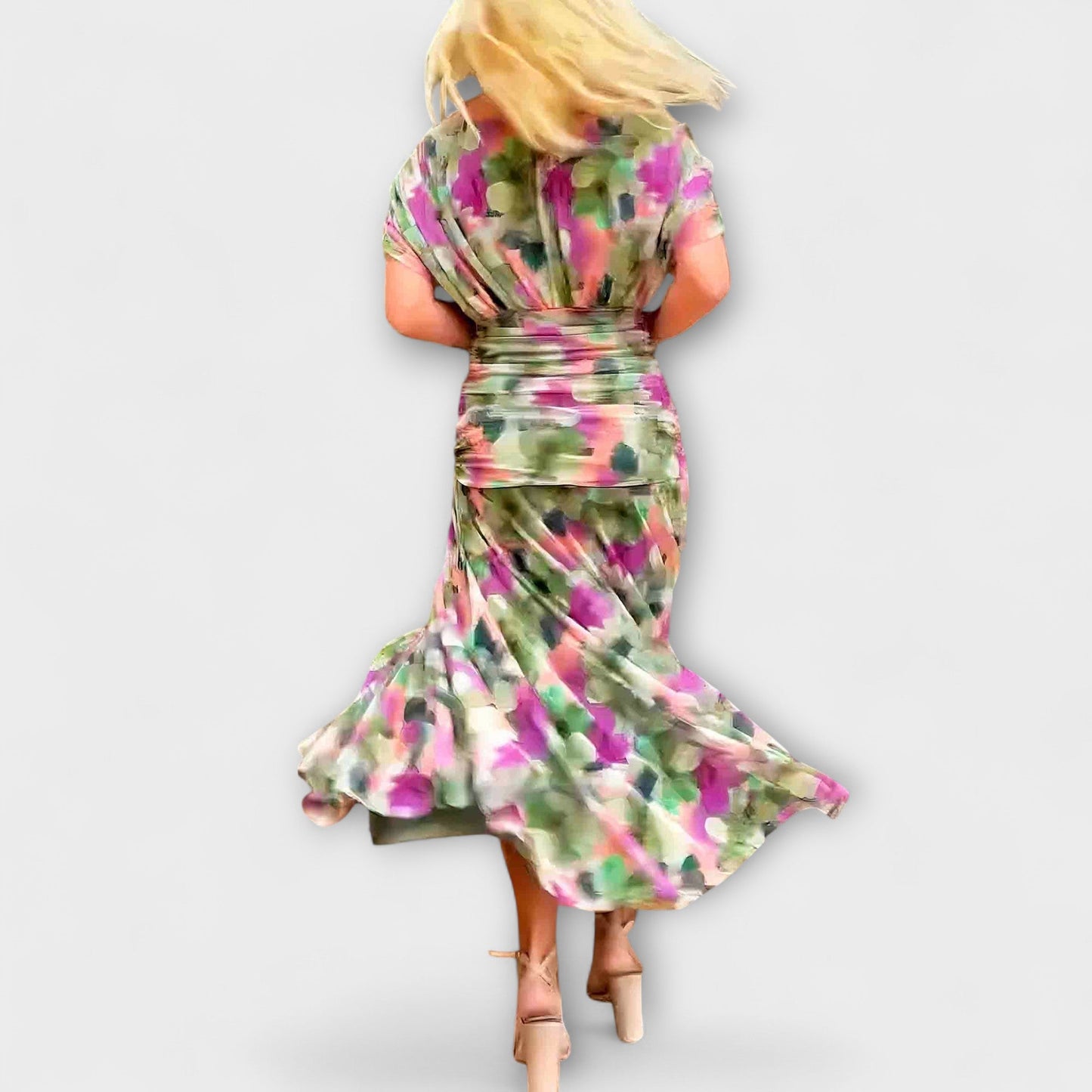 Viktoria - Schickes V-Ausschnitt Maxikleid