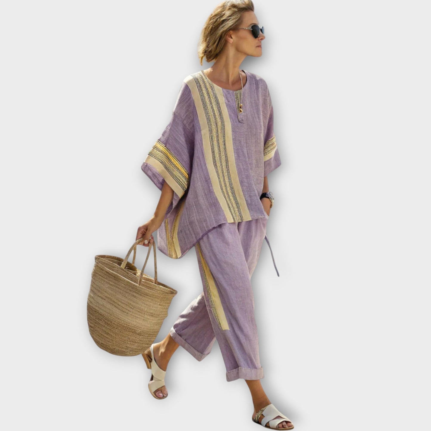 Anila – Elegantes Schwimmset mit gestreiftem Design
