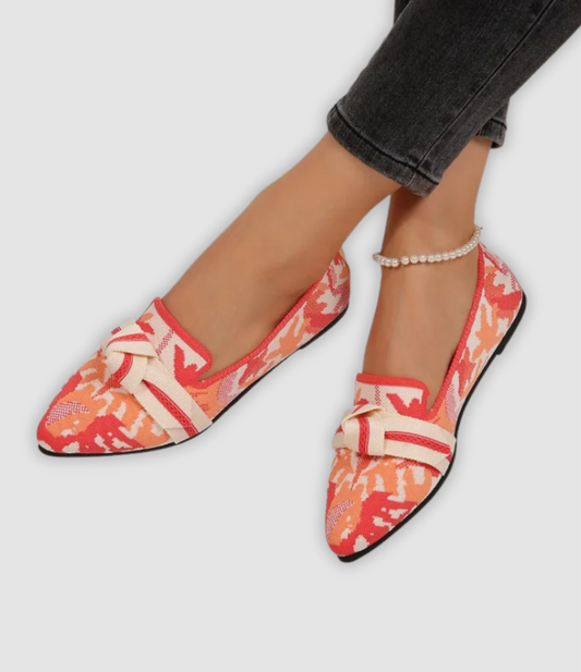 Dina - Bequeme Strick-Slipper mit Blütenmuster