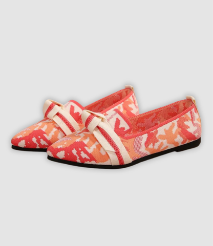 Dina - Bequeme Strick-Slipper mit Blütenmuster