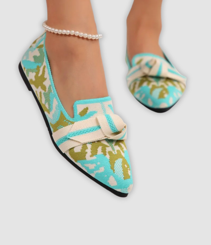 Dina - Bequeme Strick-Slipper mit Blütenmuster