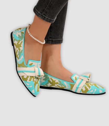 Dina - Bequeme Strick-Slipper mit Blütenmuster