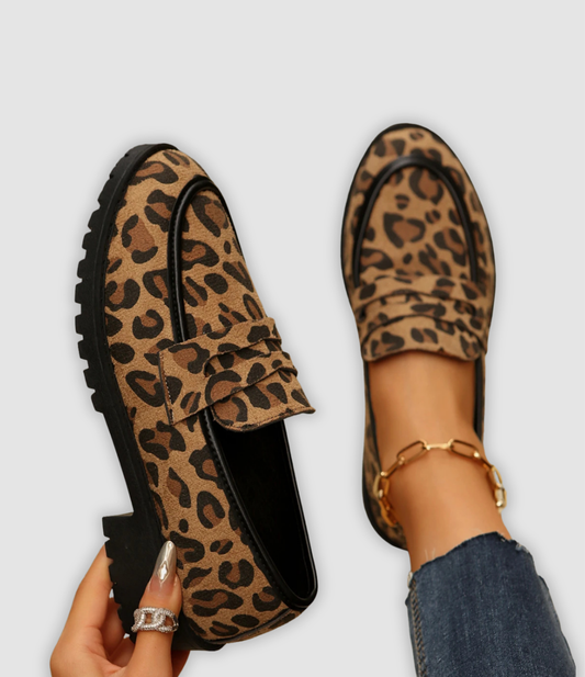 Brianna - Modische Plateau-Sneaker mit Leopardenmuster