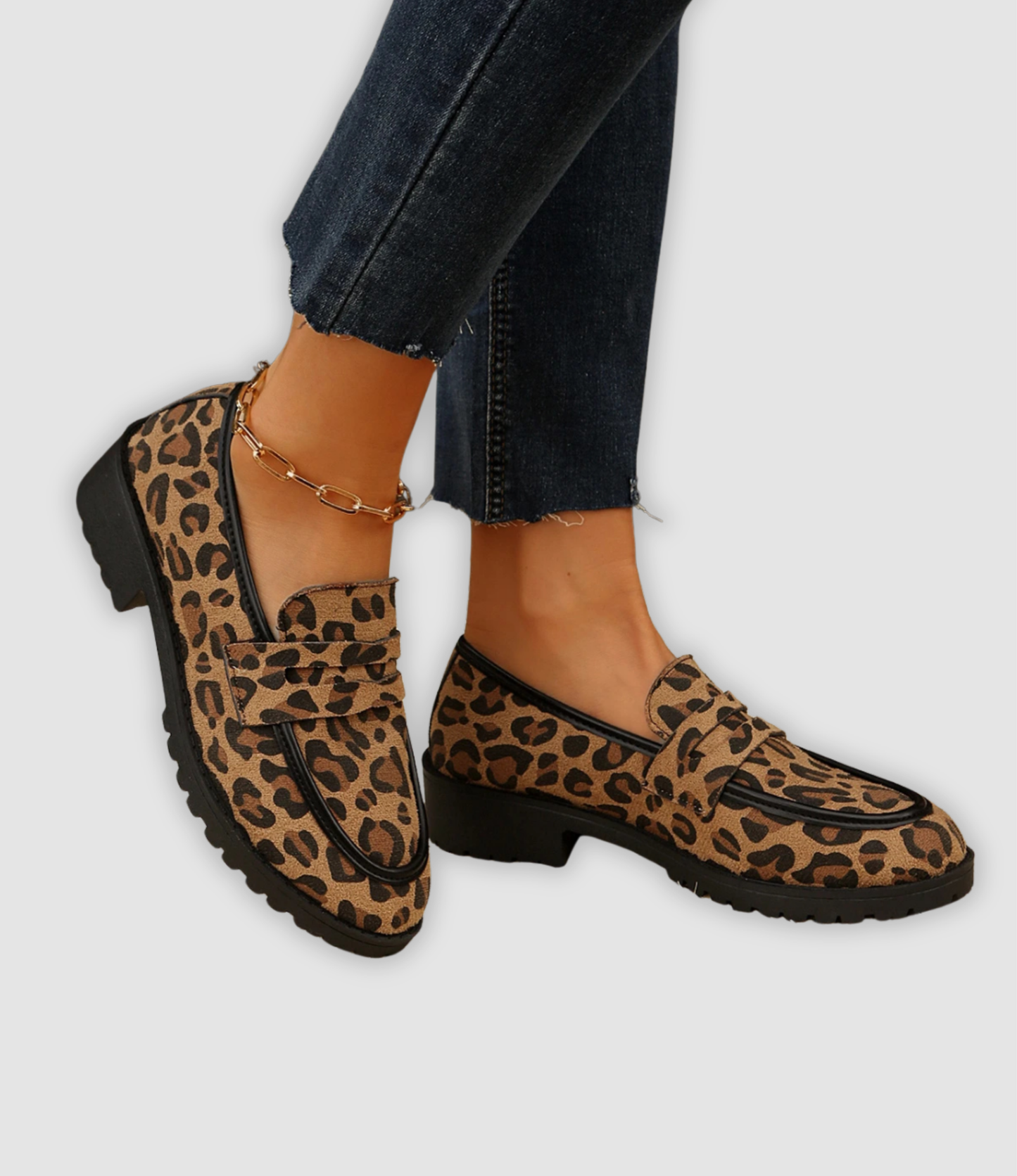 Brianna - Modische Plateau-Sneaker mit Leopardenmuster