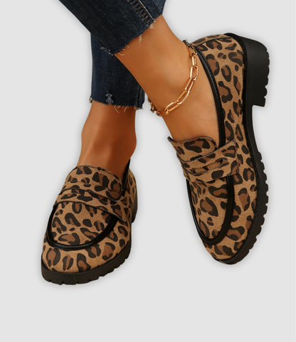 Brianna - Modische Plateau-Sneaker mit Leopardenmuster