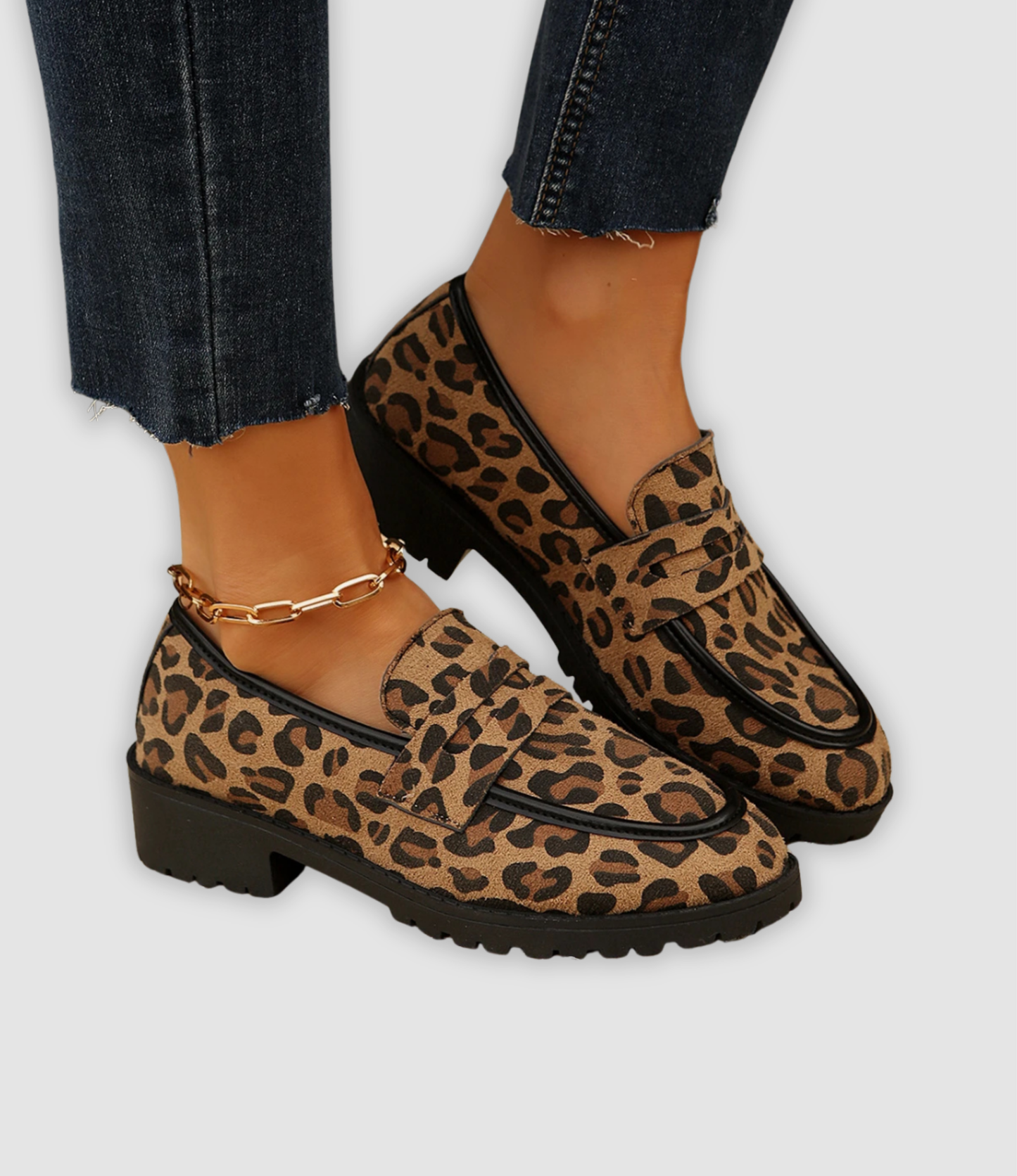 Brianna - Modische Plateau-Sneaker mit Leopardenmuster
