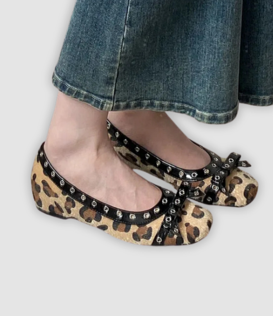 Leonie - Plateau-Slipper mit Schmetterlingsknoten