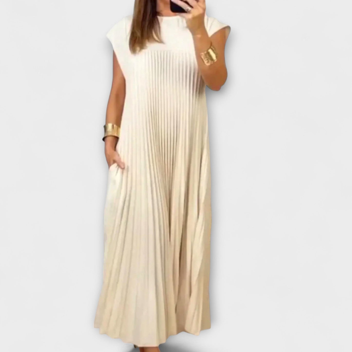 Isolde – Elegantes Plisseekleid